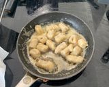 A picture of step 5 of Potato and parsnip gnocchi with green pesto and crispy sage 🌿.