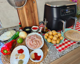 Foto del paso 1 de la receta: Fajitas de pollo con patatas bravas caseras en AirFryer Ninja Foodi Dual Zone