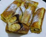 Foto langkah ke 4 dari resep Roll Roti pisang caramel coklat mozarella.