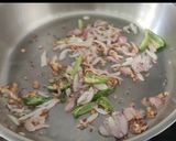 A picture of step 2 of Thotakura leaves subji.