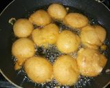 A picture of step 3 of Bean cake(Akara) with pap.