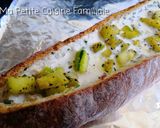 Une image de l'étape 3 de Baguette bâteau courgette, tomates cerises et babybel.