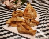 A picture of step 4 of Chicken Wontons.