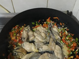 Ostras al vino blanco y arroz graneado