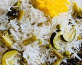 عکس مرحله 4 از دستور پلو با سبزيجات سبز ! 🥒🥦🥗