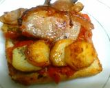 A picture of step 7 of Potato,bacon salsa sandwich.