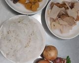 Hình bước làm 1 của món Bún riêu khô