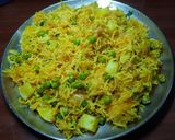 A picture of step 6 of Fluffy Veggie Pulao in a Pressure Cooker.