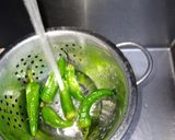 A picture of step 1 of Stuffed Masala Fried Chillies.