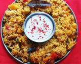 A picture of step 4 of Mixed Veg Rice.