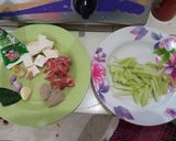 Foto langkah ke 1 dari resep Sayur Labu santan + tahu & daging sapi giling (menu bayik 14m).