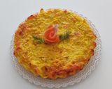 Une image de l'étape 4 de Quiche sans pâte à la truite fumée /poireaux.