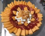A picture of step 8 of Sunny Melon Salad with Feta, Lomo, and Sichuan Pepper.