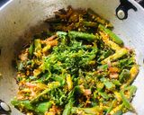 A picture of step 4 of Okra (sweet and sour).