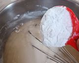 A picture of step 6 of Valentine's special Vanilla Chocolate Heart Cake / Zebra cake / Eggless cake.
