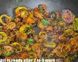 A picture of step 6 of Dry Karela fry sabzi.
