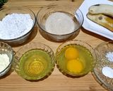 Foto langkah ke 1 dari resep Bolu pisang kukus 2 telur (CUMA DIADUK²).