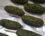 A picture of step 4 of Green peas seekh kabab.