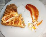 A picture of step 7 of Vegetable Sandwich Wrap (No bread).