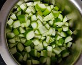 A picture of step 1 of Sponge gourd (galka) curry.