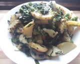A picture of step 4 of Methi mutter aalu bhaji.