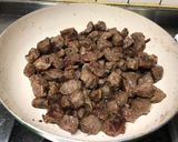 A picture of step 2 of Hungarian Paprika Beef.