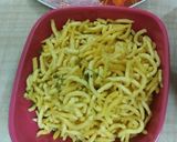 A picture of step 2 of Sev Usal with Spicy Tari (In My Style).