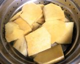 A picture of step 1 of Suranache Kaap (Elephant Foot Yam - Maharashtrian style).