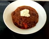 A picture of step 11 of Chilli Con Carne 😋.