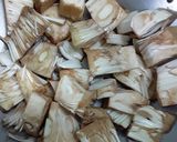A picture of step 1 of Chakka kuzhachathu raw jackfruit curry with millet pitha.
