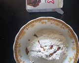 A picture of step 2 of Vanilla cake premix.