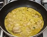 A picture of step 6 of Bhuna Gosht.