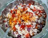 Une image de l'étape 10 de Salade de riz aux anchois, tomate, poivron et oignon rouge.