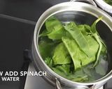A picture of step 1 of Palak Paneer.
