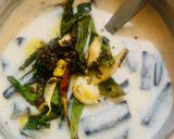 A picture of step 4 of Dahi Vendi (Okra in curd).