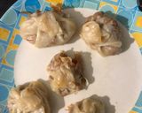 A picture of step 3 of Momos (raw papaya filling).