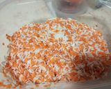 A picture of step 1 of Masoor daal r Khichdi/ Rice and red lentil porridge.