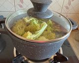A picture of step 2 of Veggies broccoli almond soup.