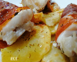 Foto del paso 6 de la receta: Bacalao al horno con jamón y salsa de miel