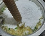 A picture of step 3 of Locho khichu rice flour steam.
