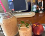 Hình bước làm 3 của món Peach smoothie(Sinh tố Đào)