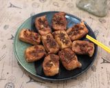 Hình bước làm 2 của món Đậu hủ chiên sả (món chay)