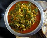 A picture of step 5 of Daal - Palak.