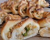 A picture of step 7 of Chicken Bread 😋😋.