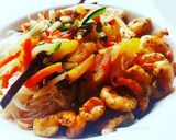 صورة لخطوة 5 من وصفة شعيرية الارز مع القريدس 😍 Healthy rice🍛 and shrimp🍤