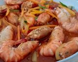 Foto langkah ke 4 dari resep Udang Pedas Merah.