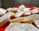 A picture of step 4 of Kaju peanut katli.