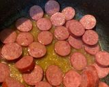 A picture of step 1 of Jambalaya.