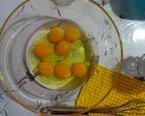 A picture of step 2 of Memon's Fusion Omelette.