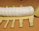 A picture of step 5 of Banana chaat decoration.
